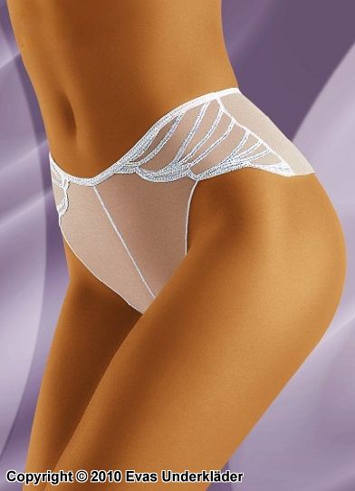 Panty with mesh wing design